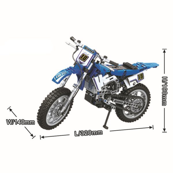 Moto Cross compatible avec briques LEGO Technic – Image 5