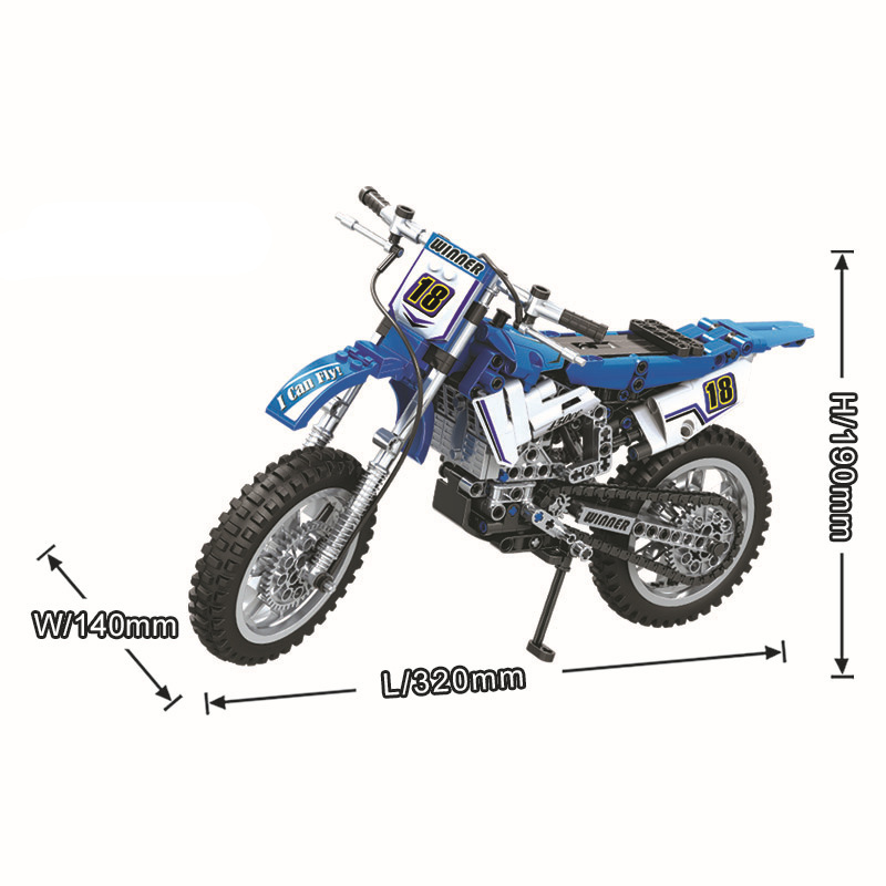 Moto Cross compatible avec briques LEGO Technic – Image 5