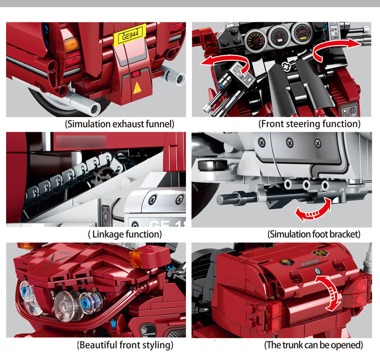 Honda GOLD WING 1800 compatible avec briques LEGO Technic – Image 3