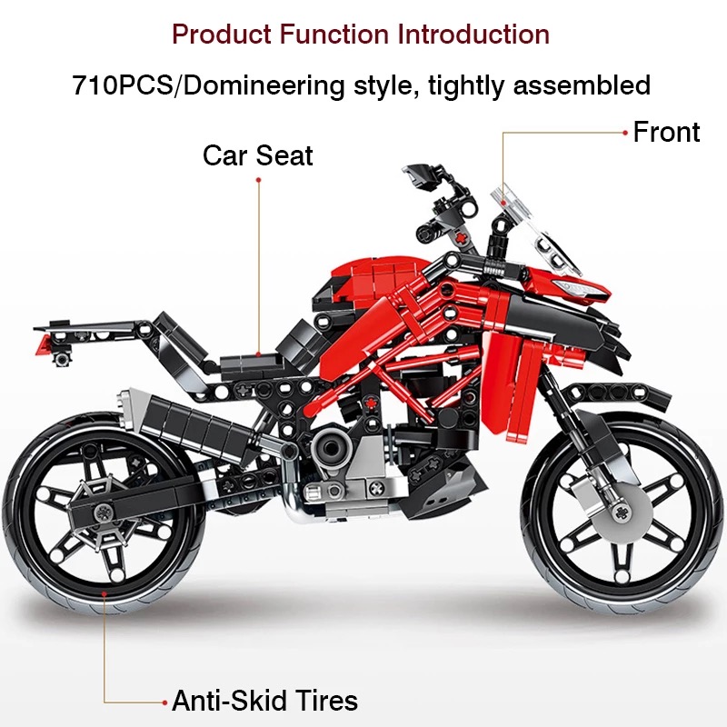 Moto Ducati compatible avec briques LEGO Technic – Image 6