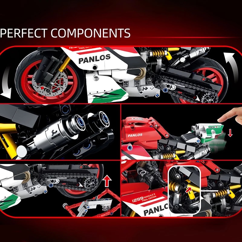 Moto Sport Panlos 1299 compatible avec briques LEGO Technic – Image 4