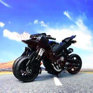 Moto de course compatible avec briques LEGO Technic