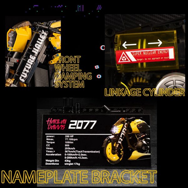 Moto Racing compatible avec briques LEGO Technic – Image 5