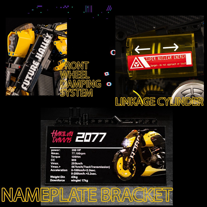 Moto Racing compatible avec briques LEGO Technic – Image 5