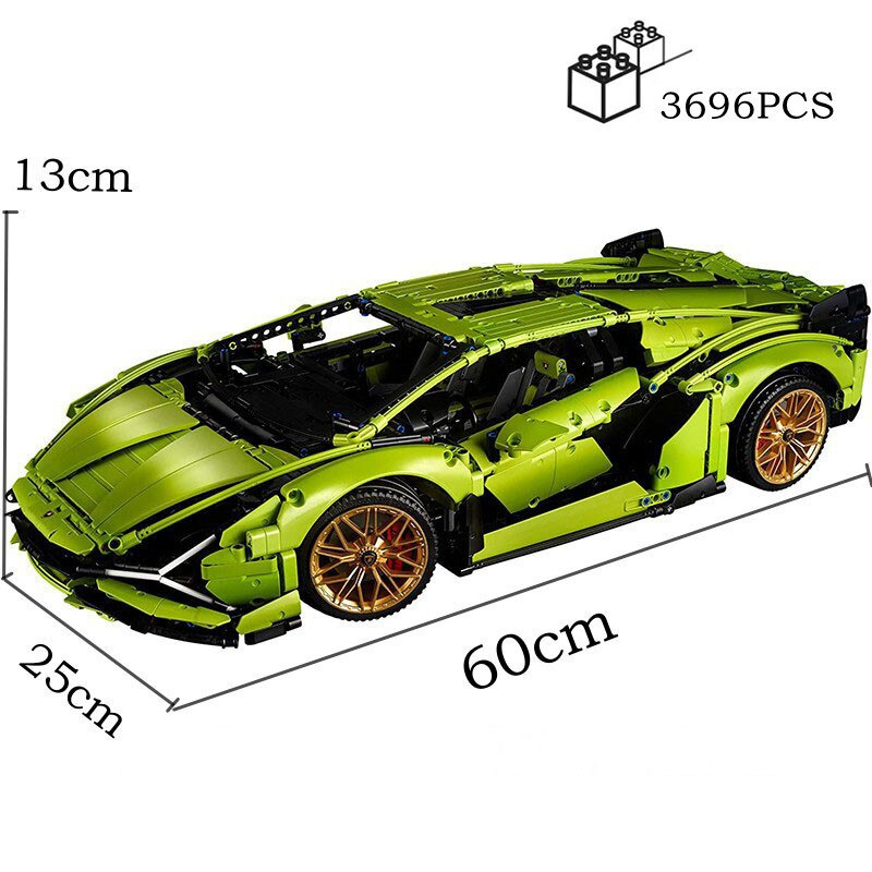 Lamborghini Compatible avec briques LEGO Technic - 3696pcs – Image 4