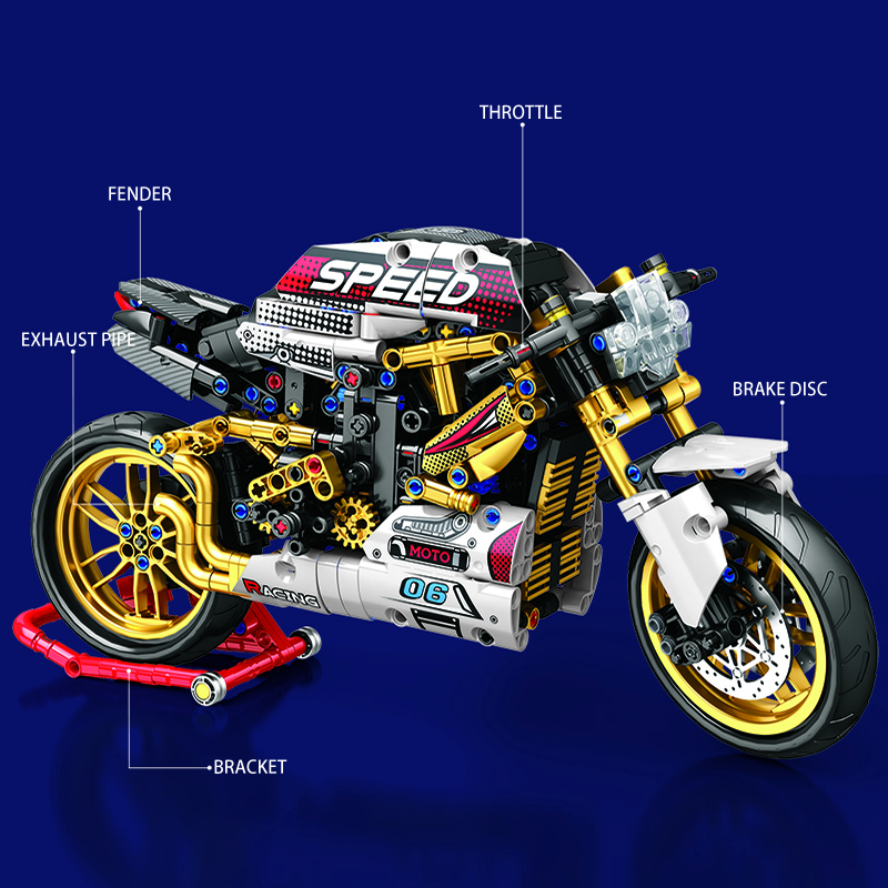 Street Fighter 06 Moto Sport compatible avec briques LEGO Technic – Image 3
