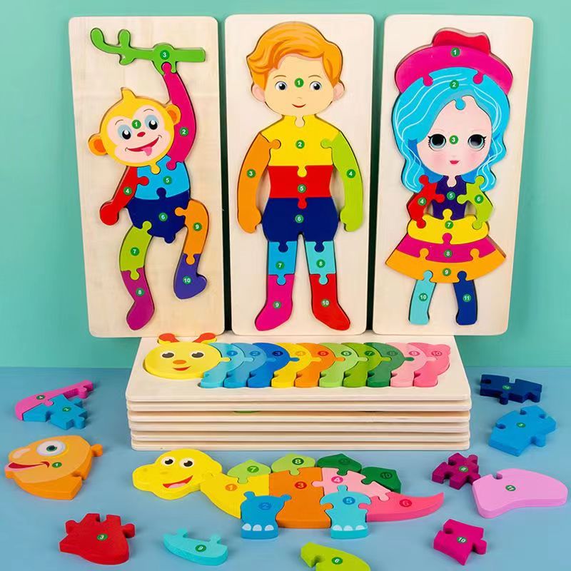 Jouets éducatifs - Puzzle en bois aux plusieurs modèles – Image 4