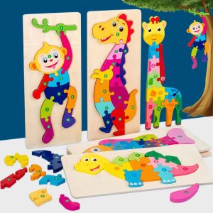 Jouets éducatifs - Puzzle en bois aux plusieurs modèles