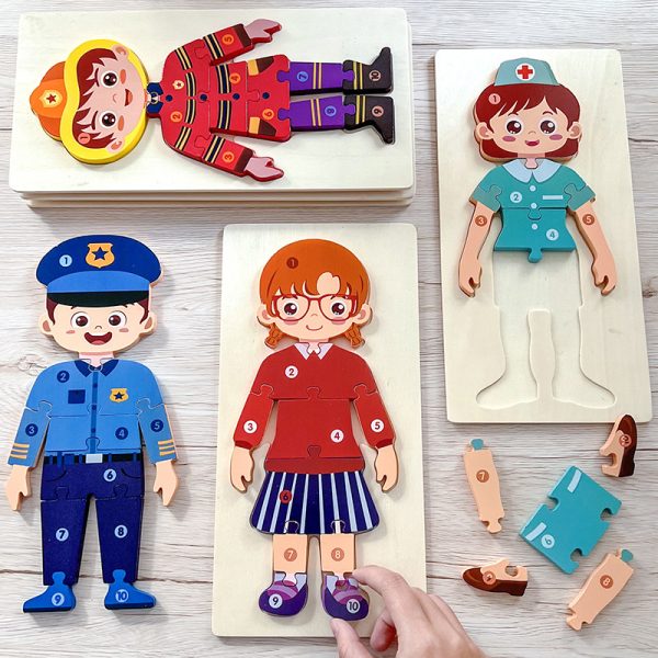 Jouets éducatifs - Puzzle en bois aux plusieurs modèles – Image 5