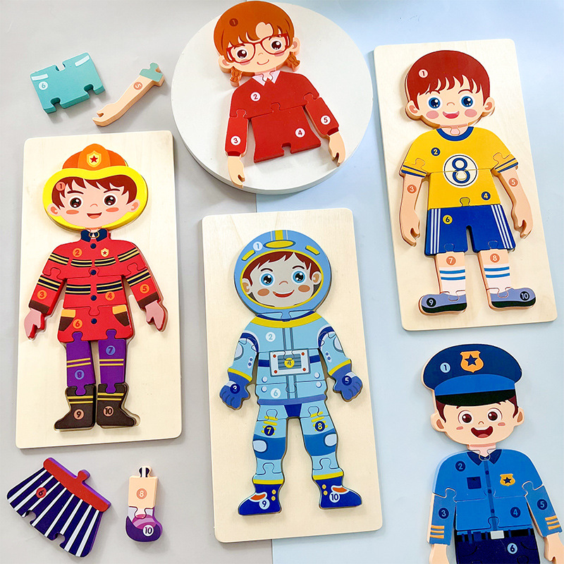 Jouets éducatifs - Puzzle en bois aux plusieurs modèles – Image 6