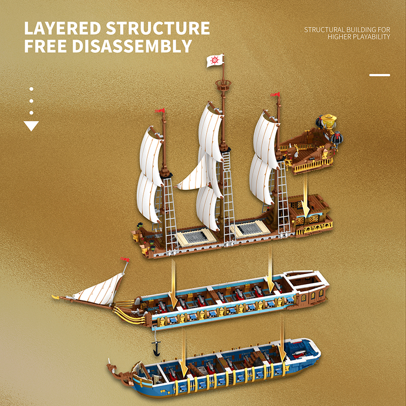 LEGO Technic Bateau, Navire de pirates de la flotte royale du soleil – Image 3