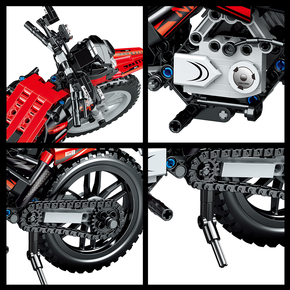 Motocross pour enfants compatible avec briques LEGO Technic – Image 4