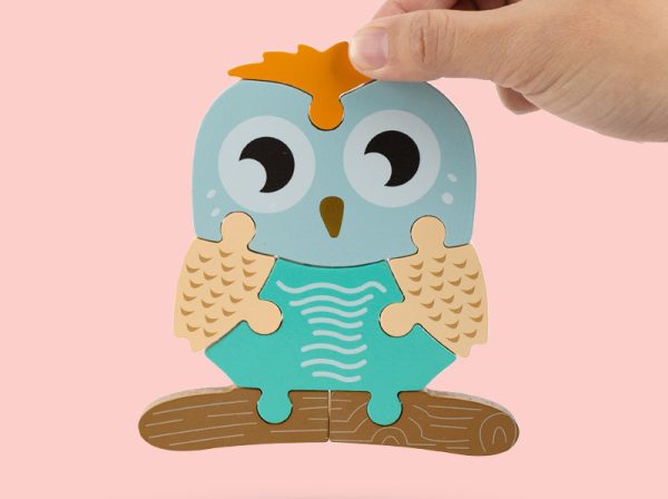 Jouets éducatifs Puzzle 3D en bois de haute qualité pour bébé – Image 3