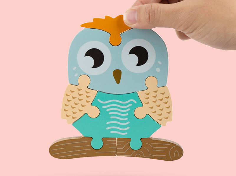 Jouets éducatifs Puzzle 3D en bois de haute qualité pour bébé – Image 3