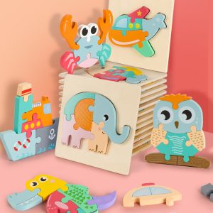 Jouets éducatifs Puzzle 3D en bois de haute qualité pour bébé