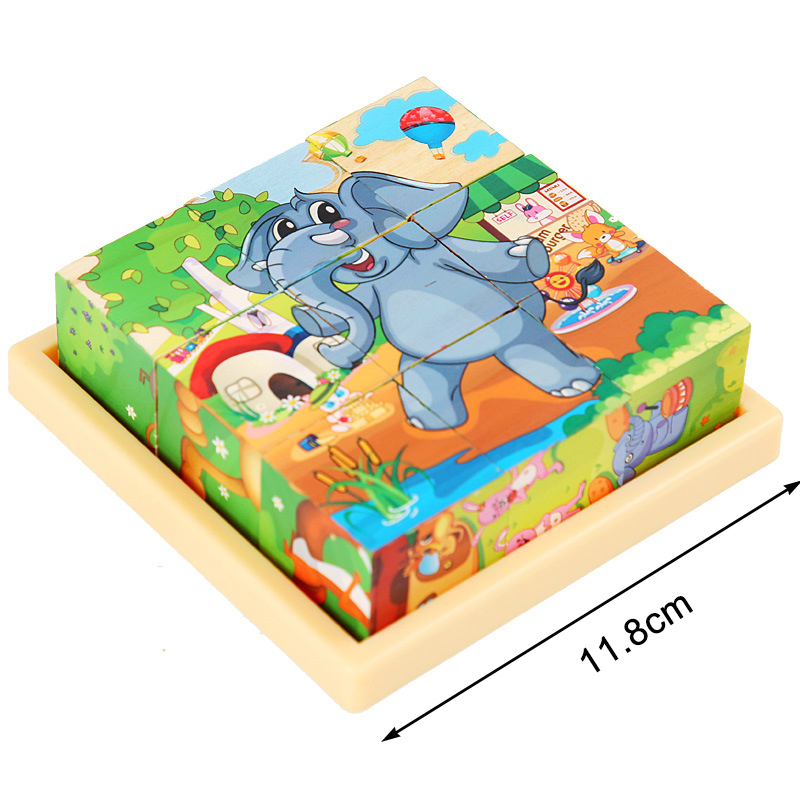Jouet éducatif Puzzle 3D en bois pour enfants – Image 3