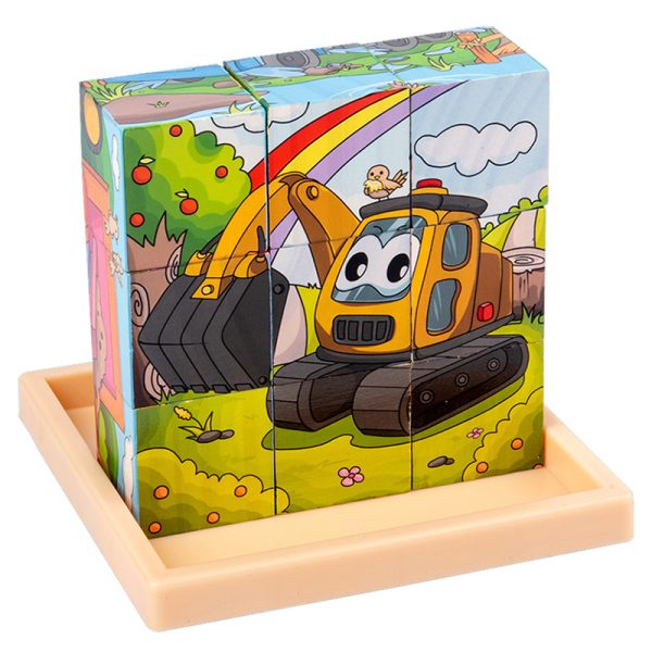 Jouet éducatif Puzzle 3D en bois pour enfants – Image 5