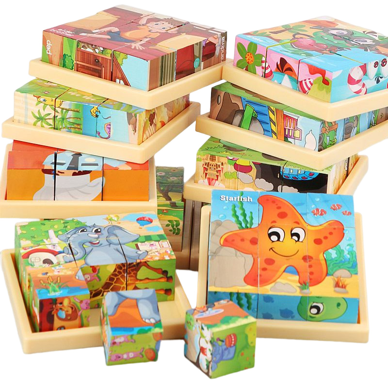 Jouet éducatif Puzzle 3D en bois pour enfants – Image 2