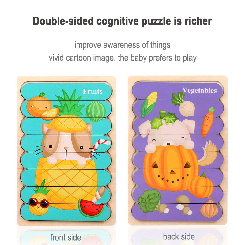 Jouets éducatifs - Montessori Puzzle en bois aux plusieurs modèles – Image 3