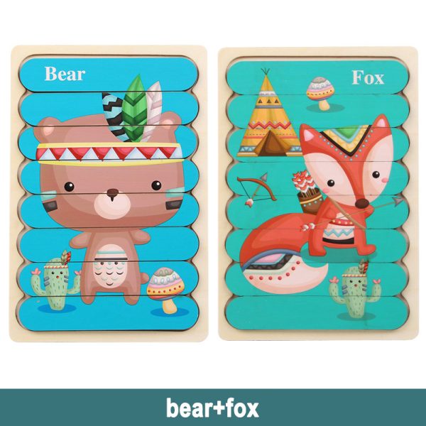 Jouets éducatifs - Montessori Puzzle en bois aux plusieurs modèles – Image 5