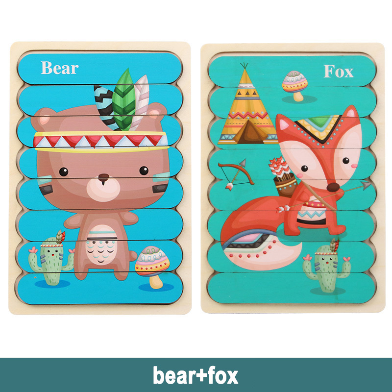 Jouets éducatifs - Montessori Puzzle en bois aux plusieurs modèles – Image 5