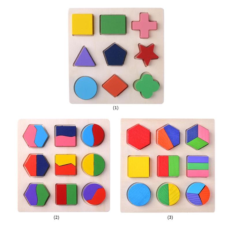 Jouet éducatifs Puzzle géométrique en bois – Image 2