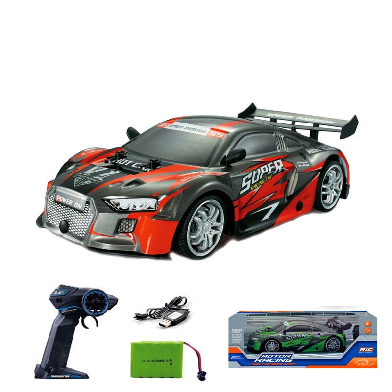 Voiture télécommandée 2.4G 4WD 1/14 Rouge