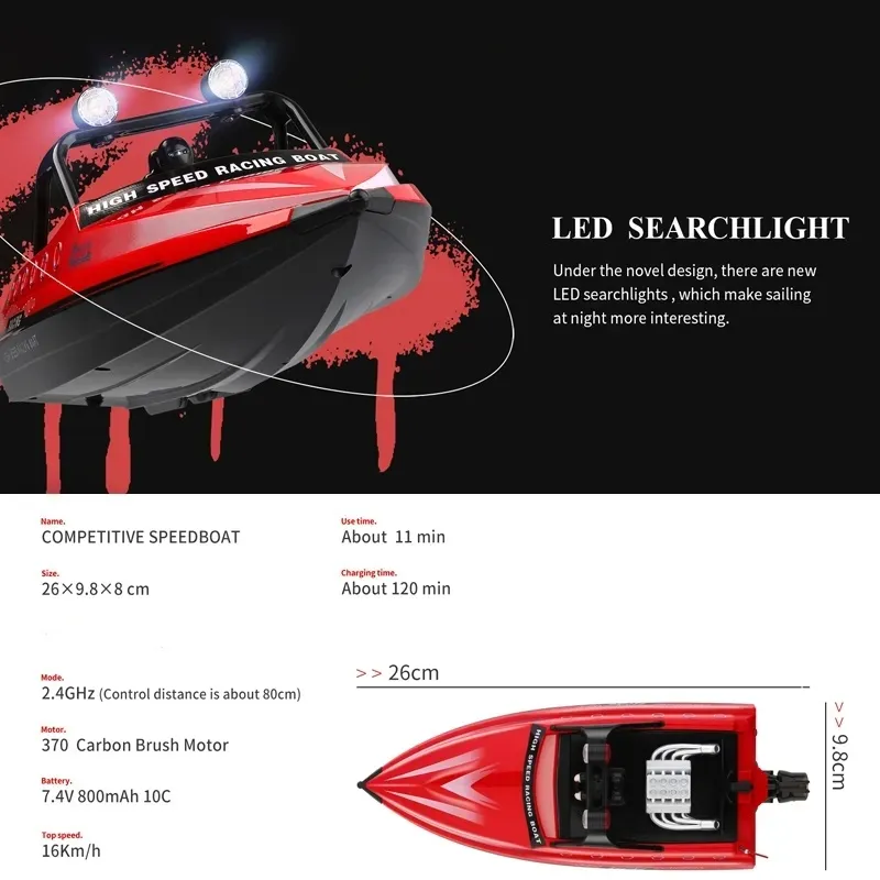 Bateaux télécommandé Rouge – Image 4