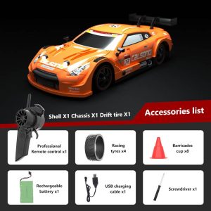 Voiture télécommandée GT500 Orange 1/16