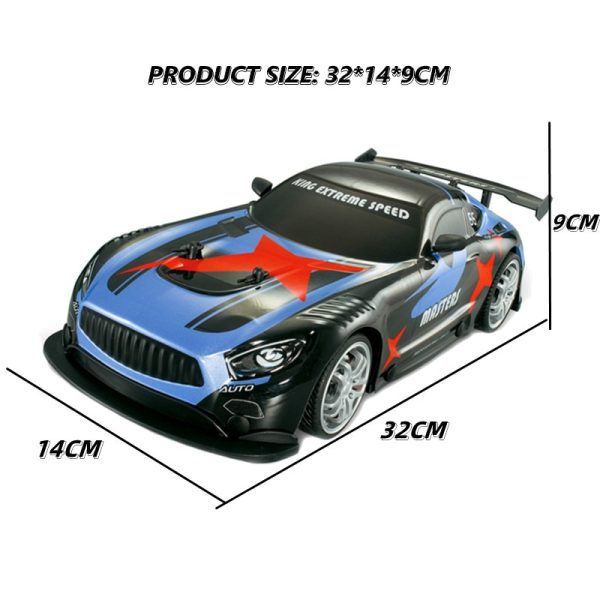 Voiture télécommandée 2.4G 4WD 1/14 Bleu – Image 2