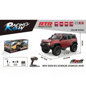 Voiture télécommandée Jeep tout terrain Rouge 1/10