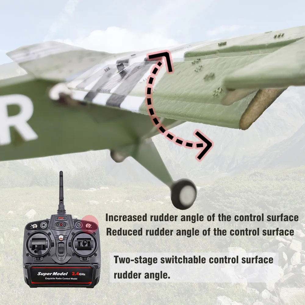 Avion télécommandé J3 militaire 1/16 – Image 5