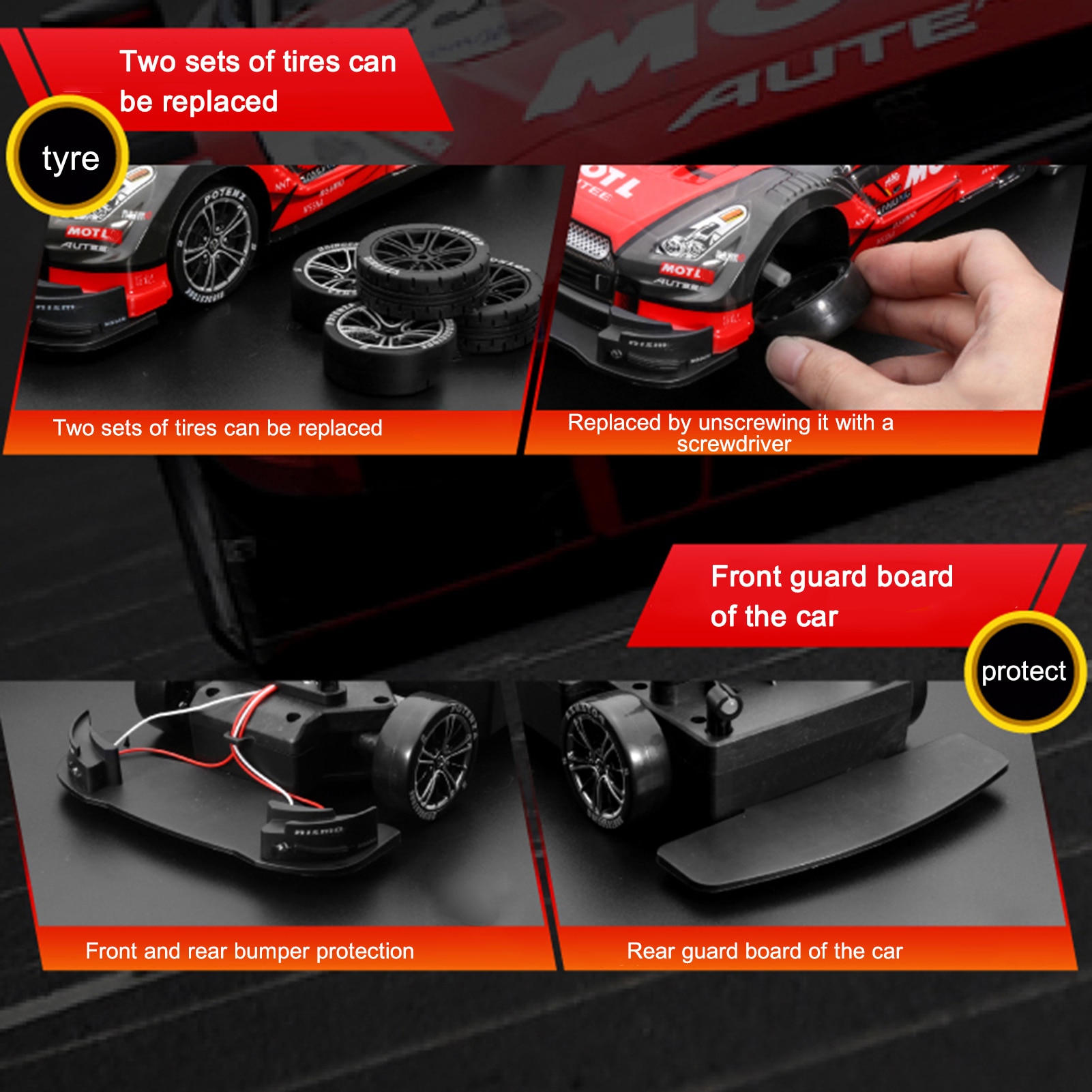 Voiture télécommandée BMW M4 Noir 1/16 – Image 5