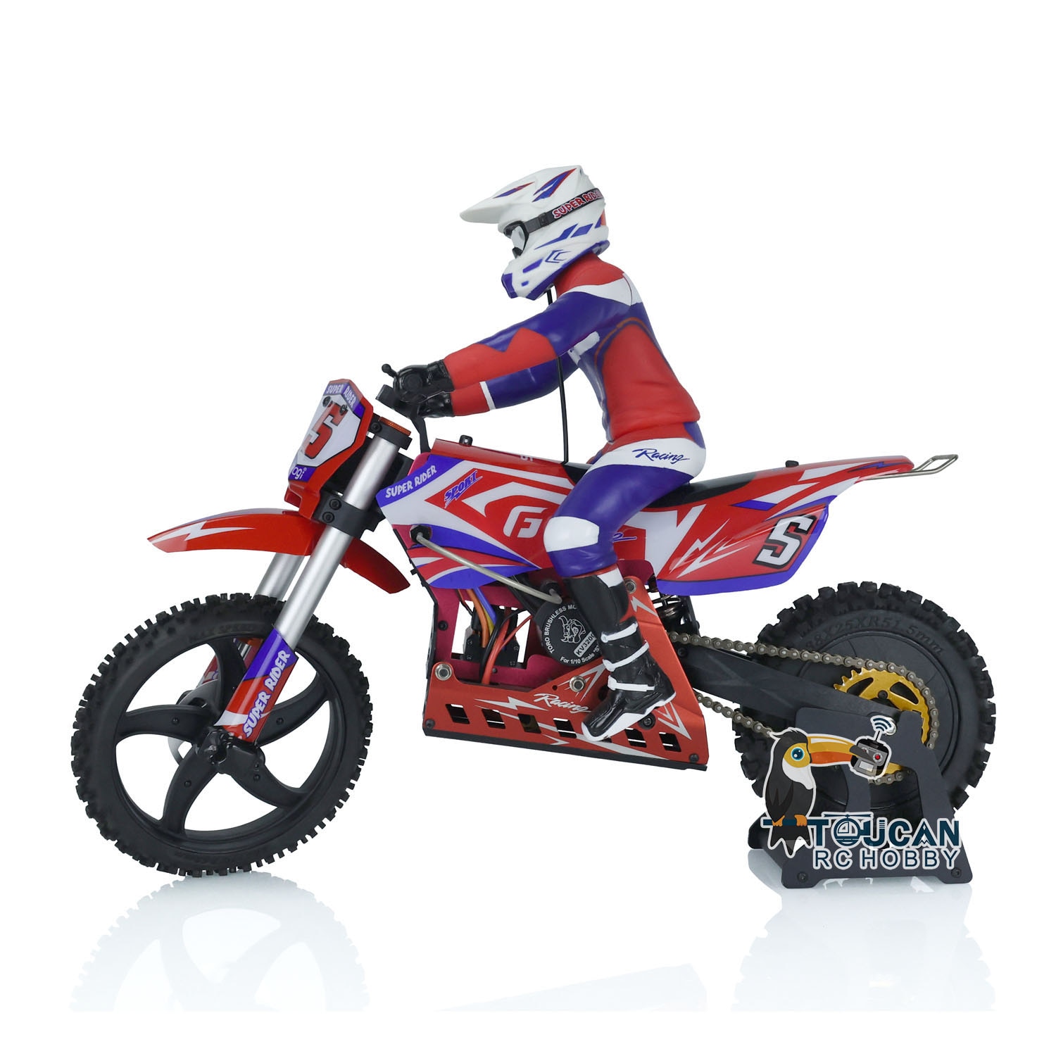 Moto Télécommandé Cross tout-terrain 1/4 – Image 3