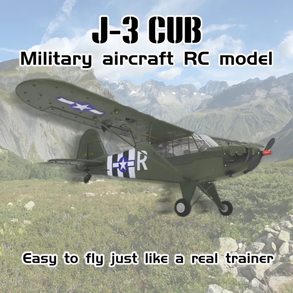 Avion télécommandé J3 militaire 1/16 – Image 3