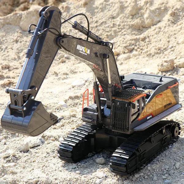 Camion télécommandé - Excavatrice Gris 1/14 – Image 6