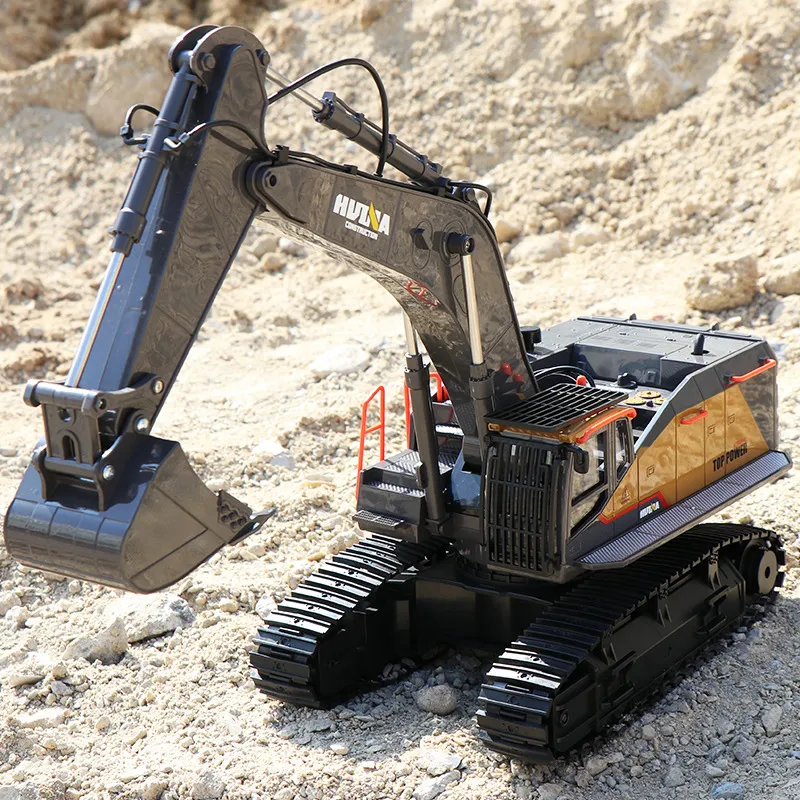 Camion télécommandé - Excavatrice Gris 1/14 – Image 6