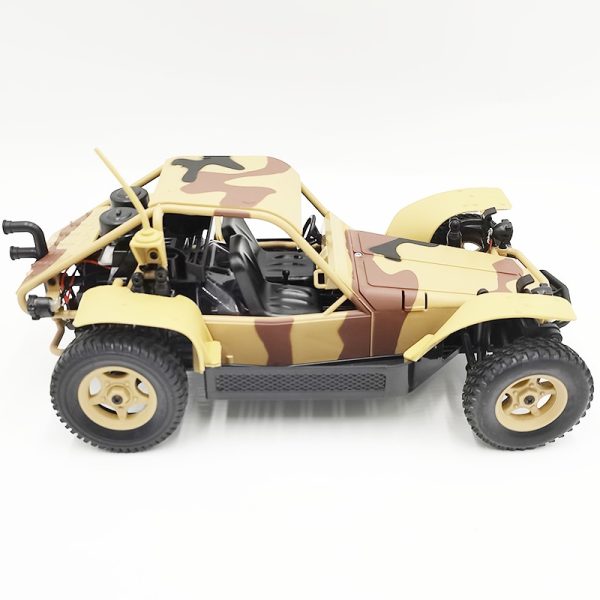 Voiture télécommandée de militaire en métal 1/16 Jaune – Image 2