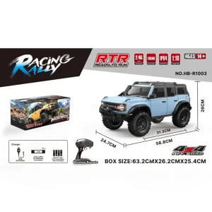Voiture télécommandée Jeep tout terrain Bleu 1/10