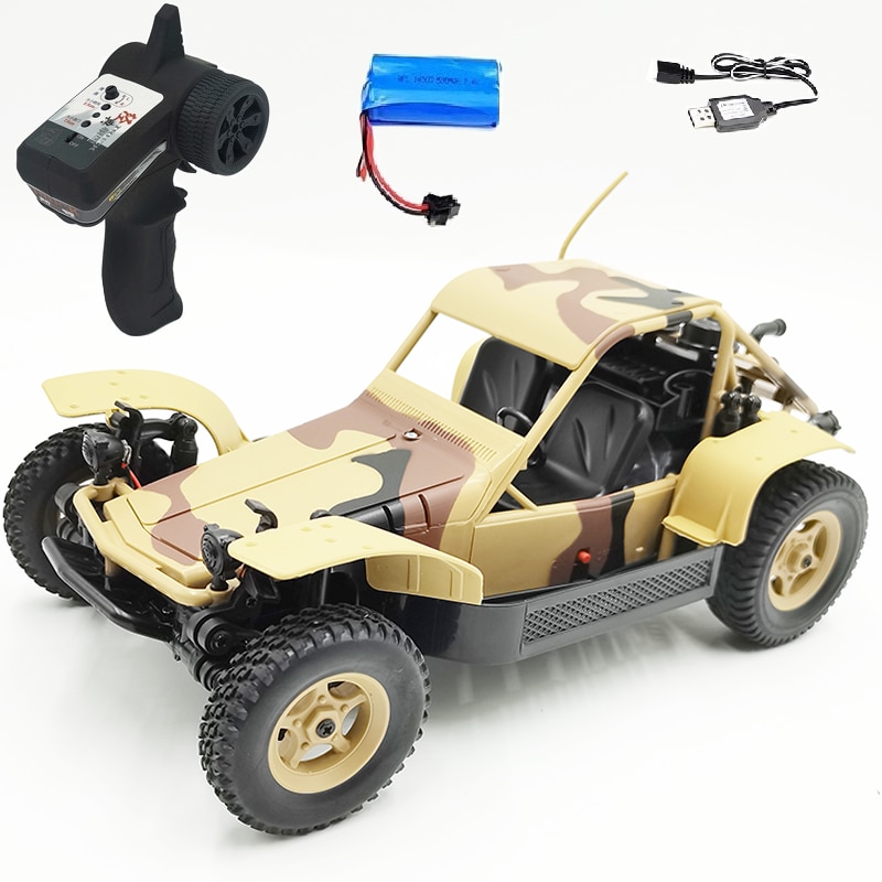Voiture télécommandée de militaire en métal 1/16 Jaune – Image 4