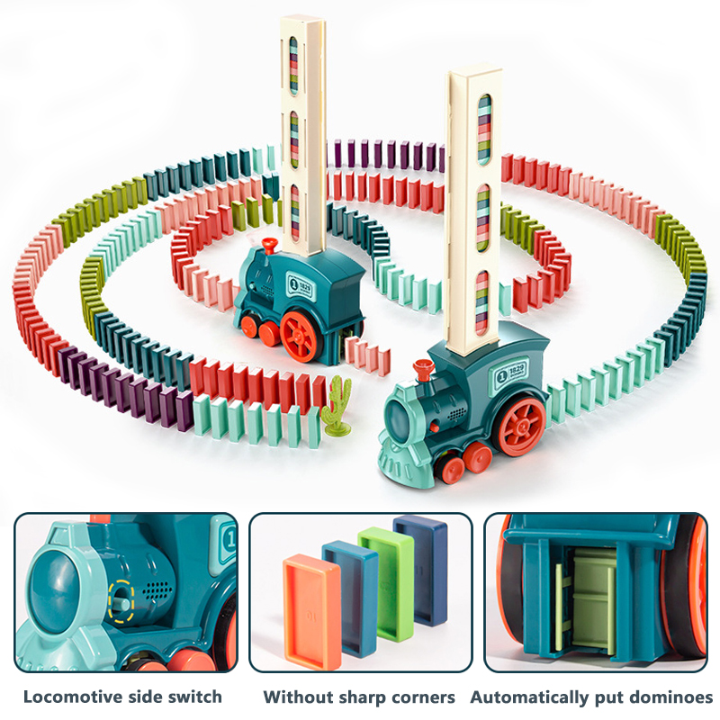 Jouet éducatif train de dominos – Image 3