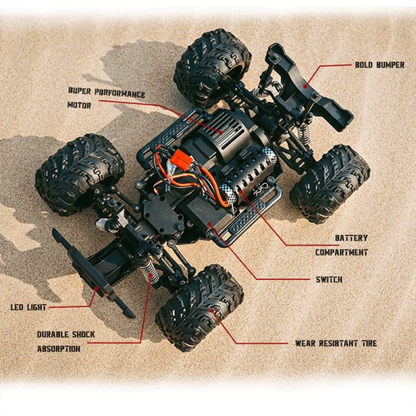 Voiture Télécommandée tout terrain 4x4 Gold 1/16 – Image 4