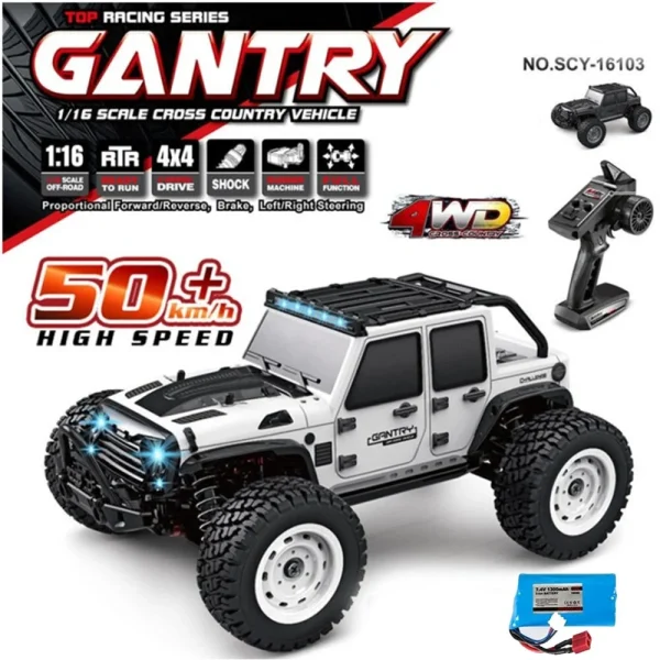 Voiture télécommandée 1/16 4WD tout-terrain