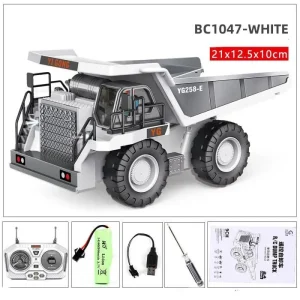 Camion télécommandé - Tombereau Blanc 1/24