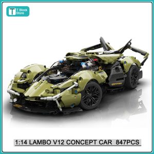 Lambo V12 Concept Car Compatible avec briques lego technic