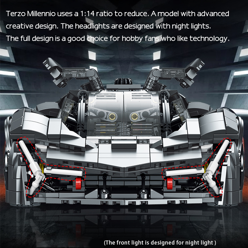 Mclaren Sabre Version Rouge – Compatible avec briques LEGO Technic – Image 3