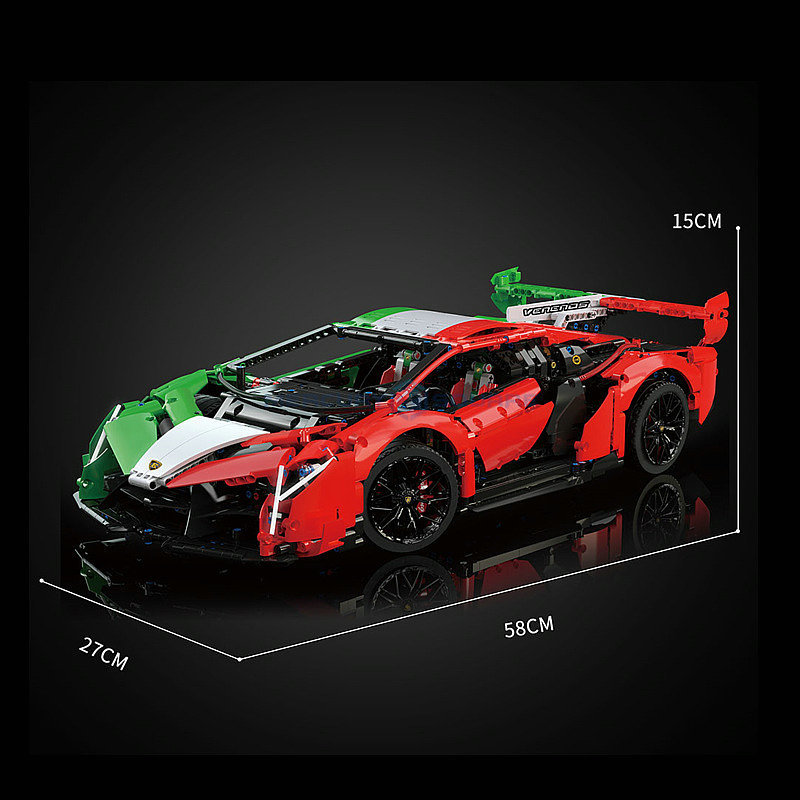 Lamborghini Veneno 3611 pièces – Compatible avec briques LEGO Technic – Image 6
