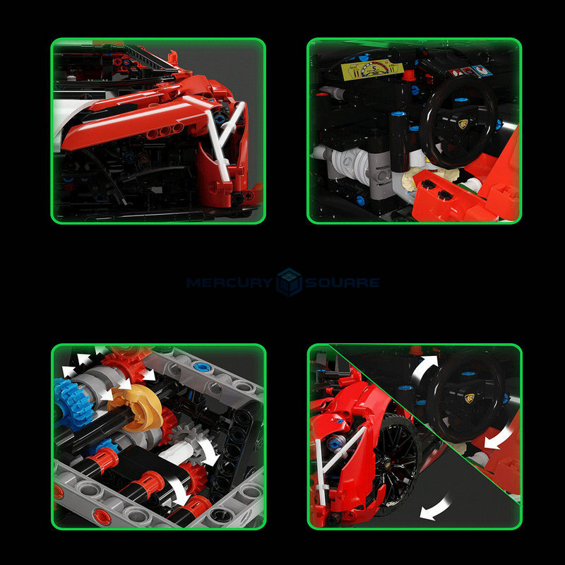 Lamborghini Veneno 3611 pièces – Compatible avec briques LEGO Technic – Image 3