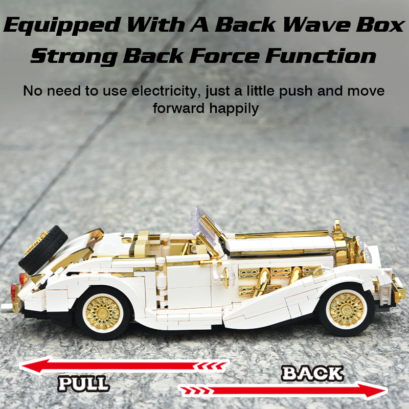 Voiture classique nostalgique – Compatible avec briques LEGO Technic – Image 3