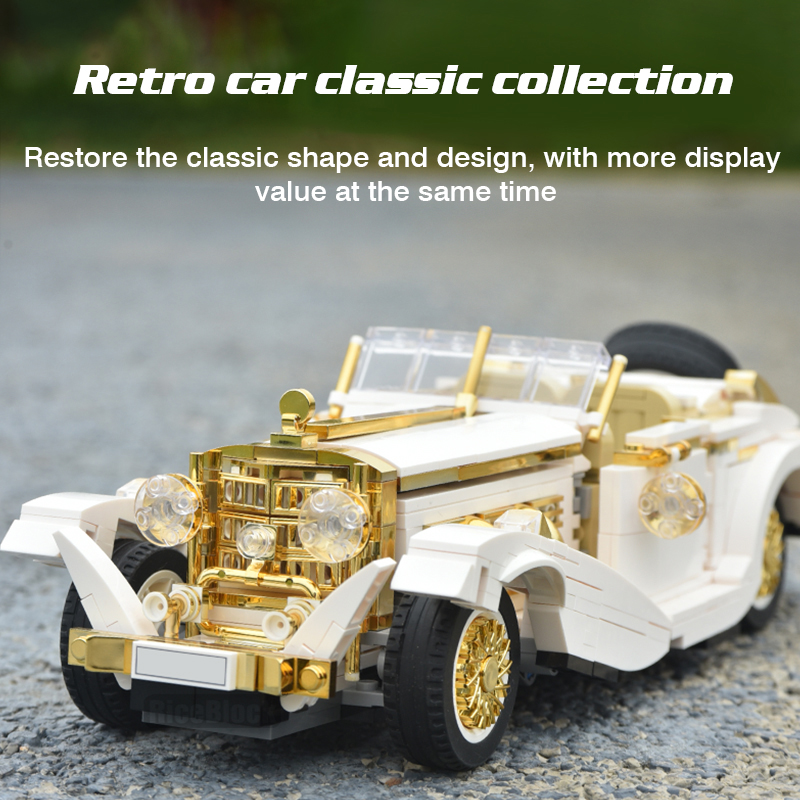 Voiture classique nostalgique – Compatible avec briques LEGO Technic – Image 4